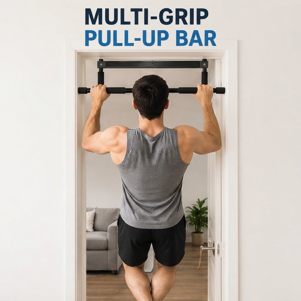 Door Pull Up Bar No Screw - Multifunctional Doorway Pull Up Bar, No‑Screw