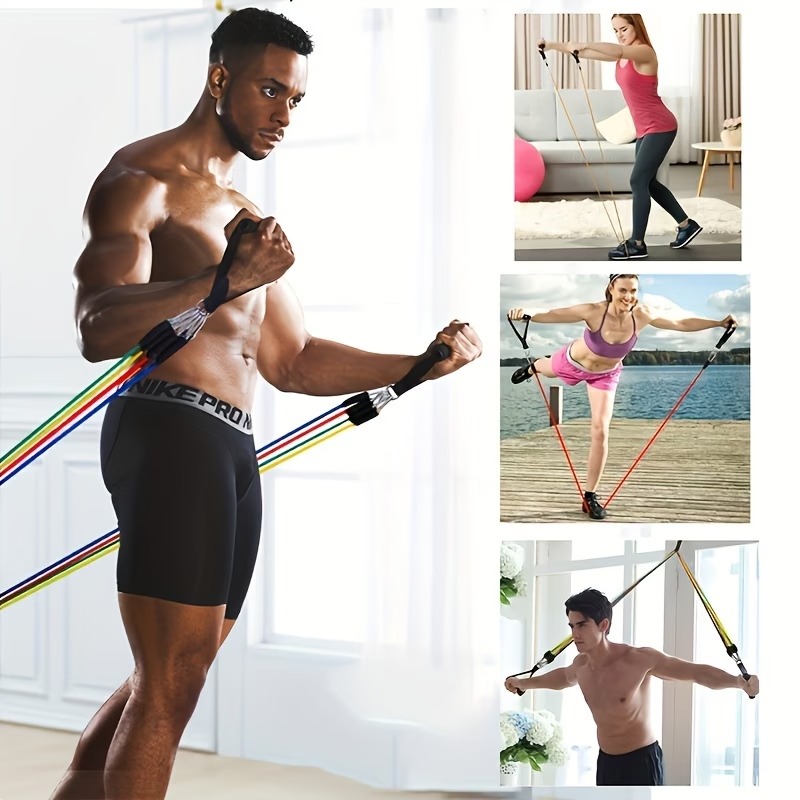 Resistance Band Set with Door  - đánh giá và giá Resistance Bands Set With Handles