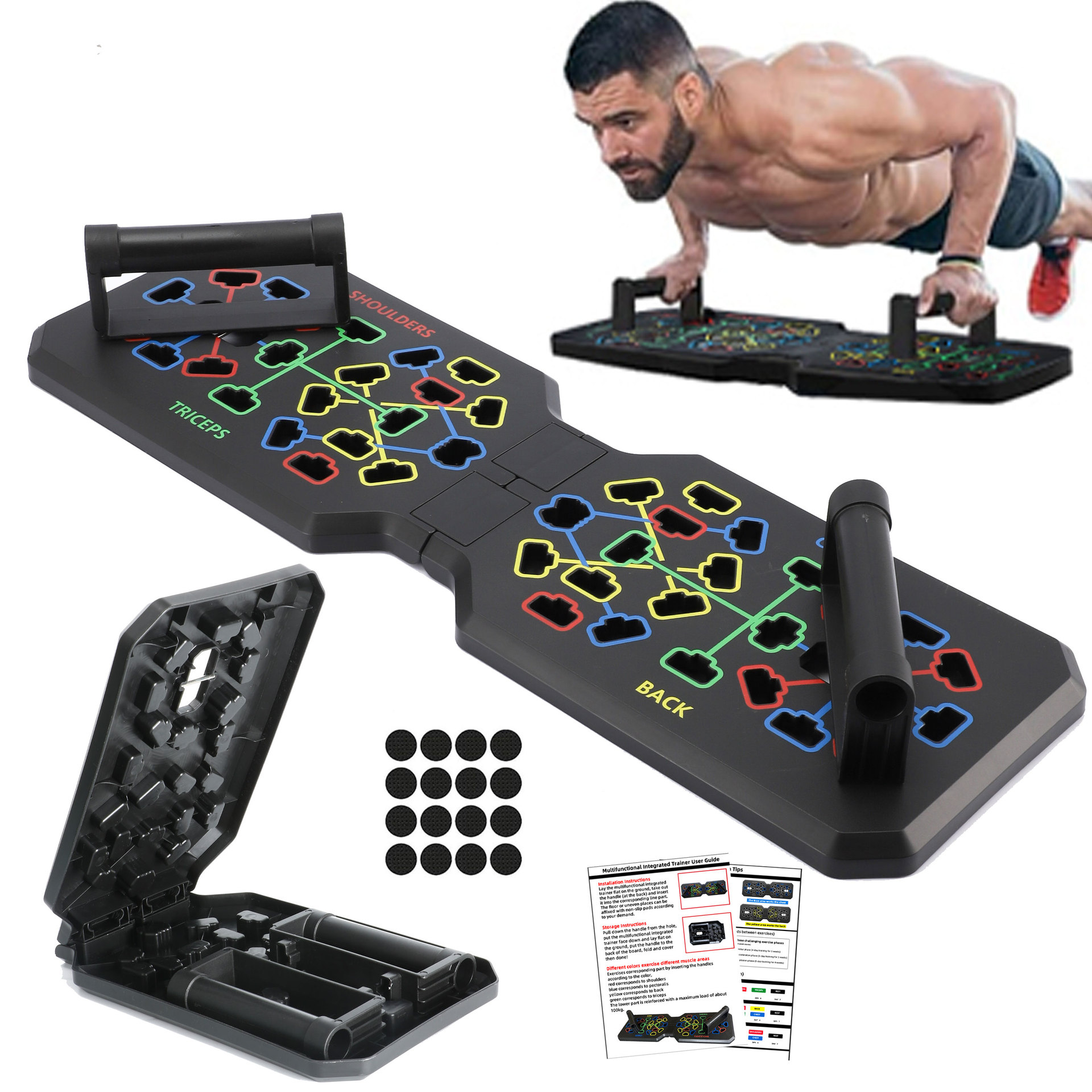 Foldable Push‑Up Board System, - đánh giá và giá Push Up Board Foldable Multi Function