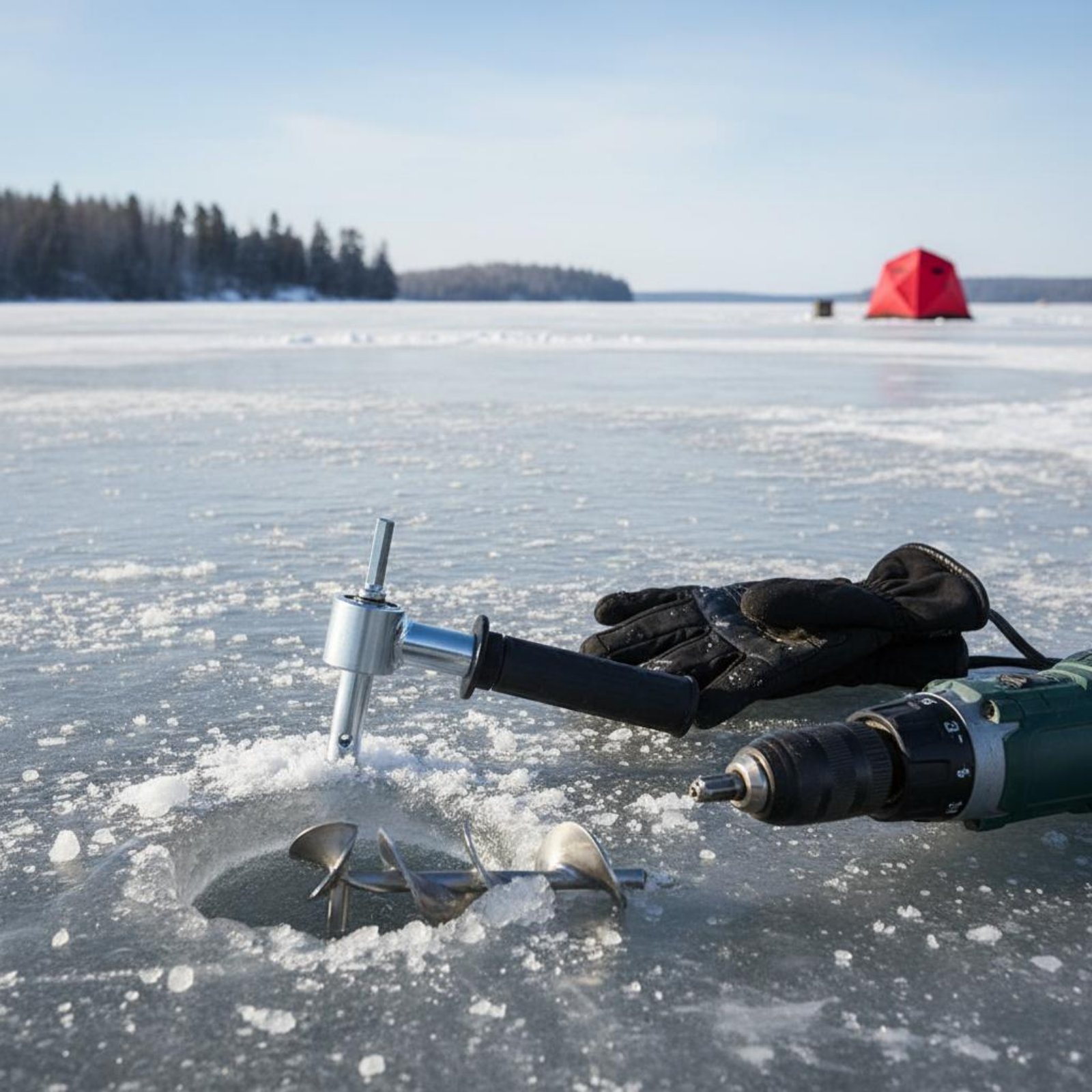 Ice Auger Drill Adapter Sturdy - đánh giá và giá Fishing