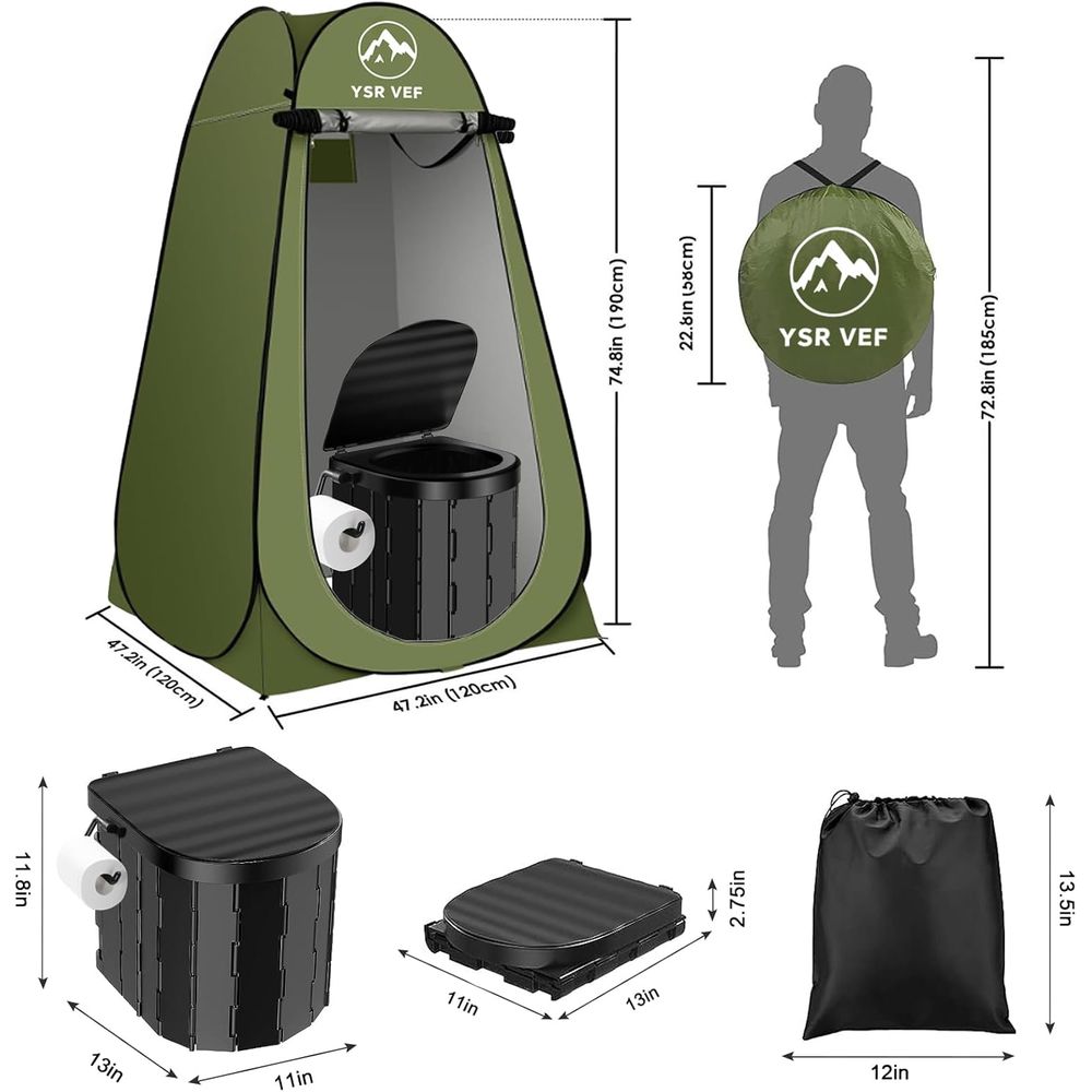 Portable Toilet Kit, Camping T - đánh giá và giá Camping