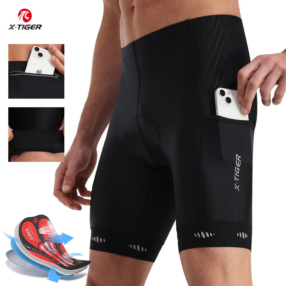 X-TIGER Men Cycling Shorts wit - đánh giá và giá Padded Cycling Shorts 5D Gel