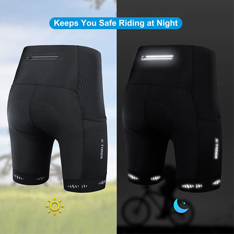 X-TIGER Men Cycling Shorts wit - đánh giá và giá Padded Cycling Shorts 5D Gel