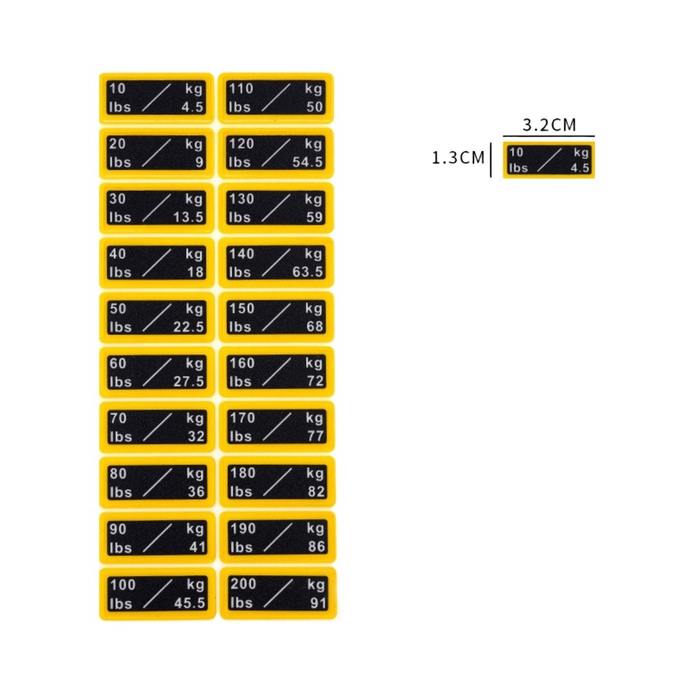 2pcs Yellow Weight Sticker Lab - đánh giá và giá Fitness Equipment