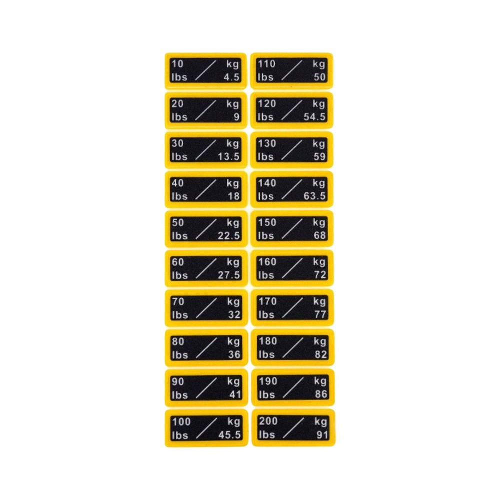 2pcs Yellow Weight Sticker Lab - đánh giá và giá Fitness Equipment