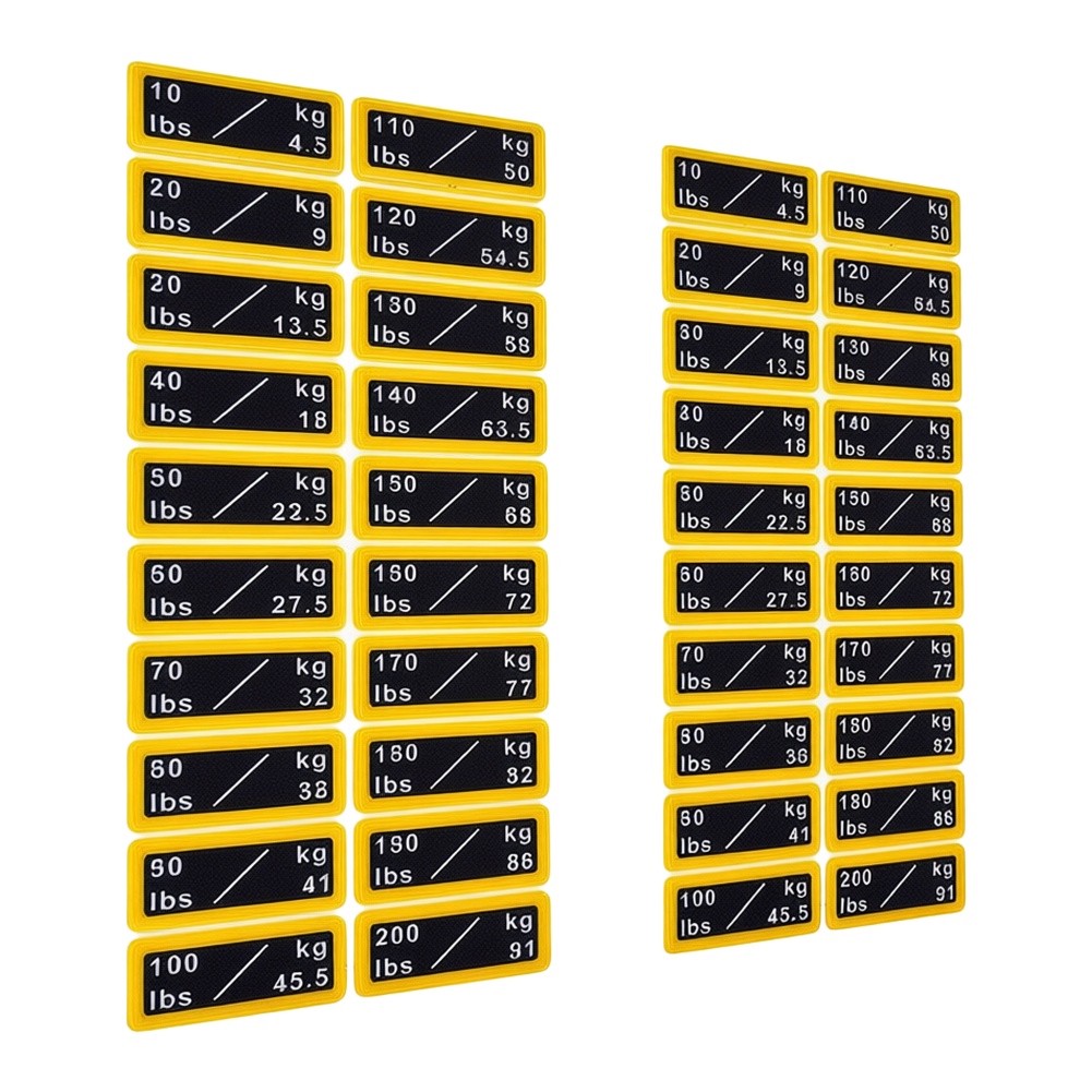 2pcs Yellow Weight Sticker Lab - đánh giá và giá Fitness Equipment