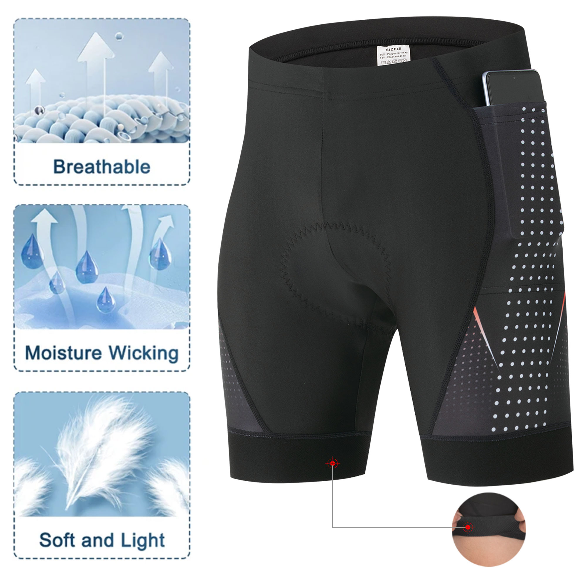 Premium Road Bike Shorts With  - đánh giá và giá Padded Cycling Shorts 5D Gel