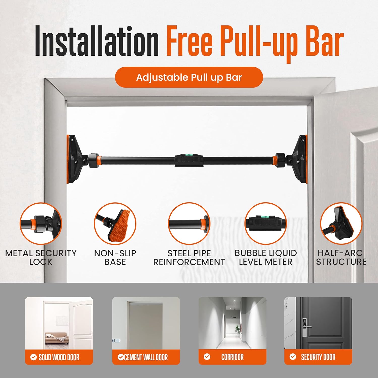 Pull Up/chin up Bar for Doorwa - đánh giá và giá Door Pull Up Bar No Screw