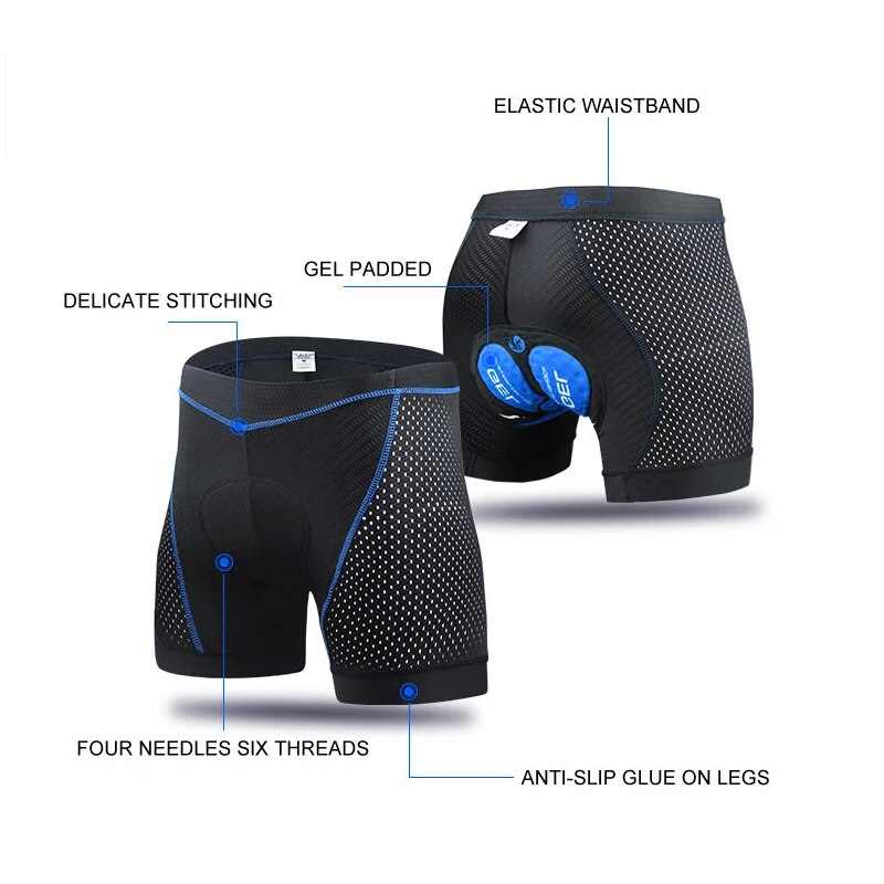 X-TIGER Men's Cycling Underwea - đánh giá và giá Padded Cycling Shorts 5D Gel