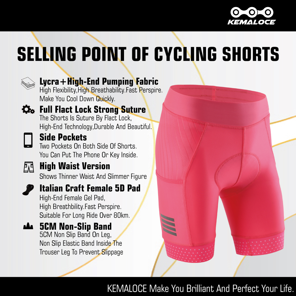 KEMALOCE Women Cycling Shorts  - đánh giá và giá Padded Cycling Shorts 5D Gel