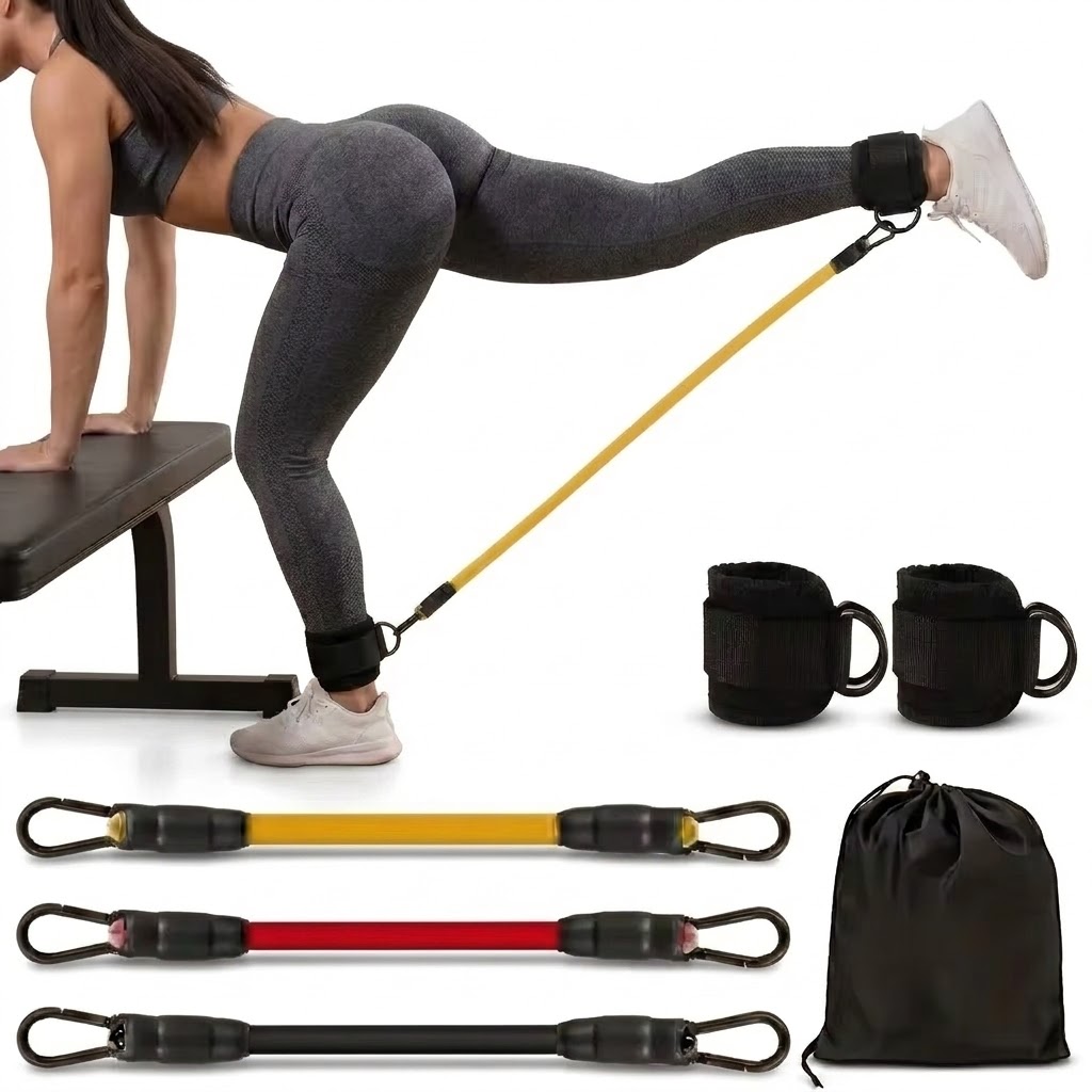 5‑Piece Ankle Resistance Band  - đánh giá và giá Resistance Bands Set With Handles