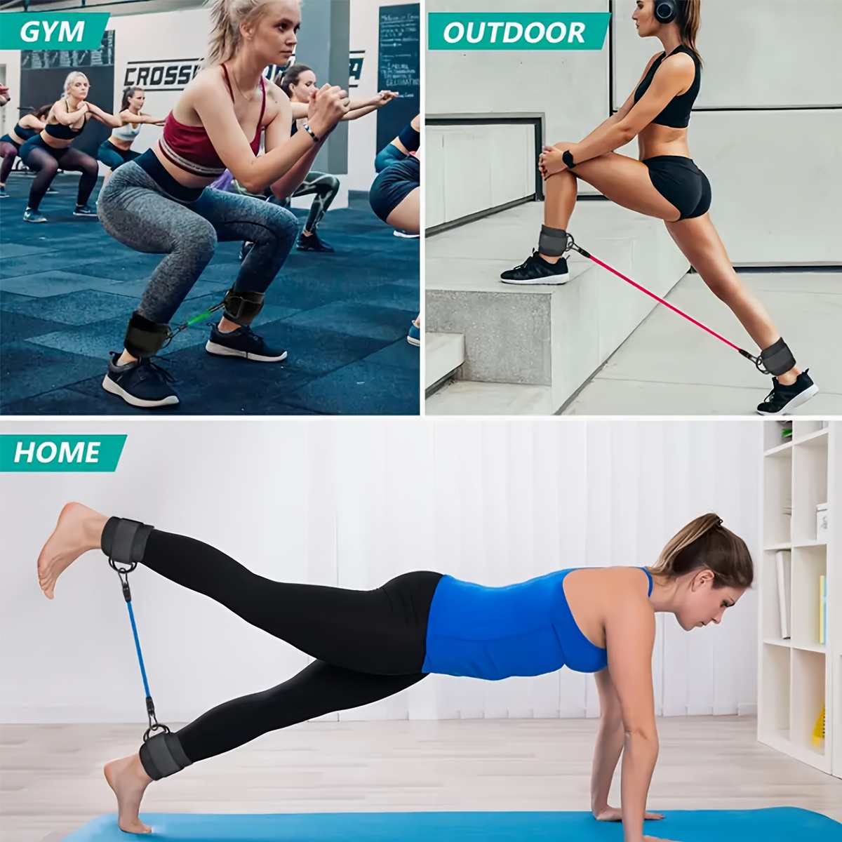 5‑Piece Ankle Resistance Band  - đánh giá và giá Resistance Bands Set With Handles