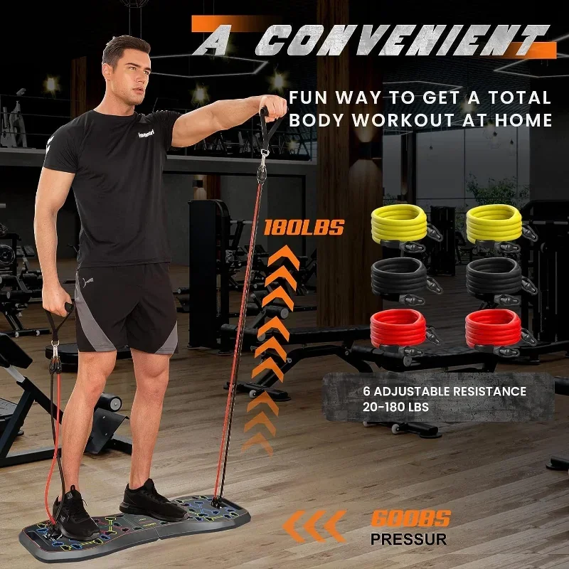 Multifunctional Push Up Board  - đánh giá và giá Pilates Bar Kit With Resistance Bands