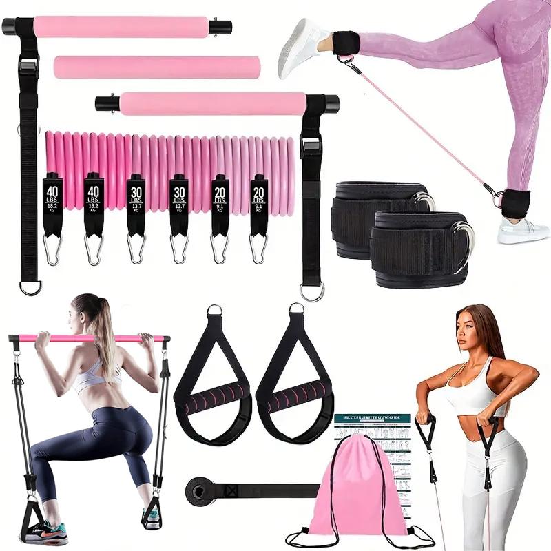 Multifunctional Pilates Bar Ki - đánh giá và giá Pilates Bar Kit With Resistance Bands