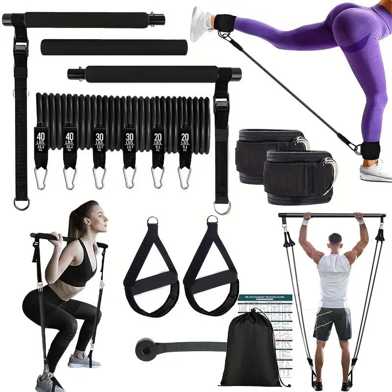 Multifunctional Pilates Bar Ki - đánh giá và giá Pilates Bar Kit With Resistance Bands