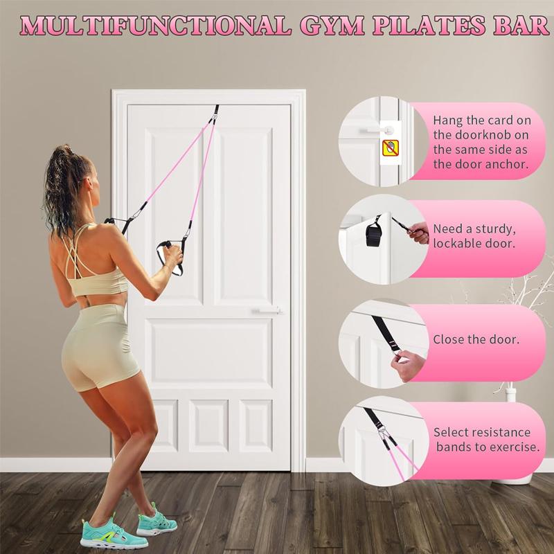 Multifunctional Pilates Bar Ki - đánh giá và giá Pilates Bar Kit With Resistance Bands