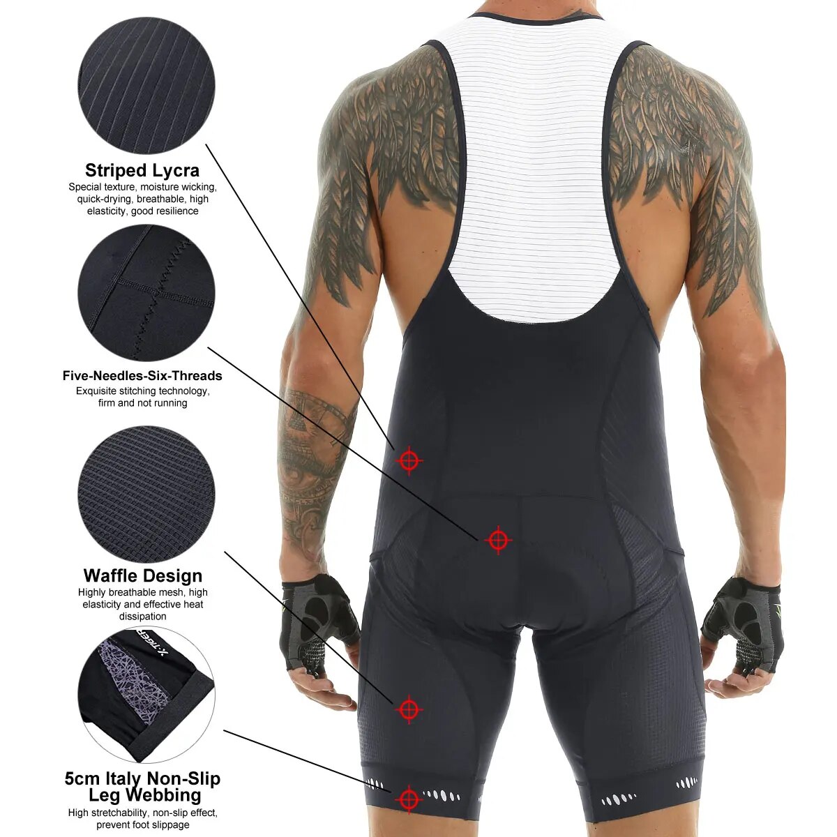 Cycling Bib Shorts 5D Gel Pad  - đánh giá và giá Padded Cycling Shorts 5D Gel