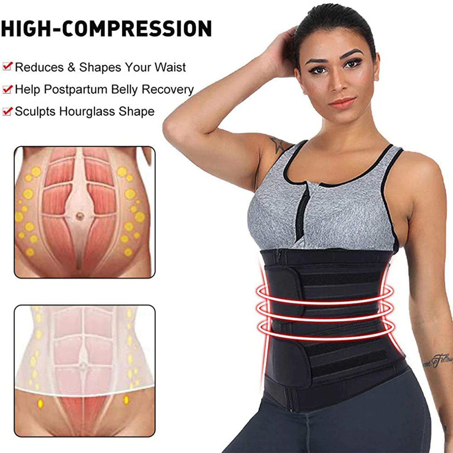 Neopren Waist Trainer Workout  - đánh giá và giá Sweat Waist Trainer Belt Neoprene