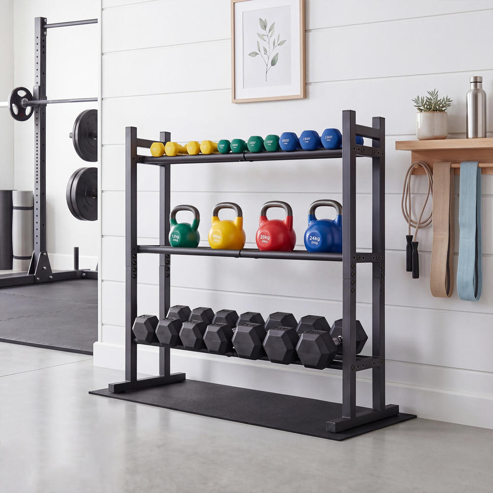 Heavy Duty 3-Tier Dumbbell Rac - đánh giá và giá Fitness Equipment
