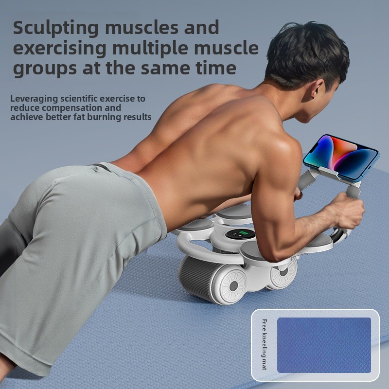 Four Elbow Support, Abdominal  - đánh giá và giá Ab Roller Wheel With Elbow Support