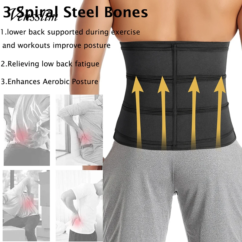 Vensslim Men Waist Trainer Tri - đánh giá và giá Sweat Waist Trainer Belt Neoprene