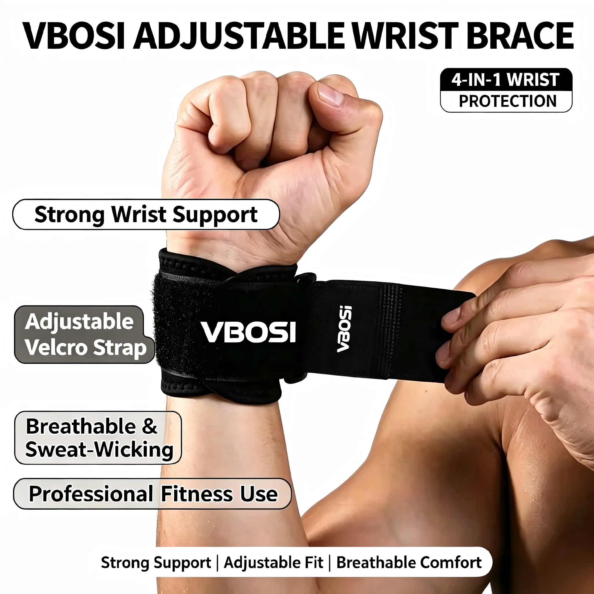 Professional Breathable Wrist  - đánh giá và giá Wrist Wraps Weightlifting Support