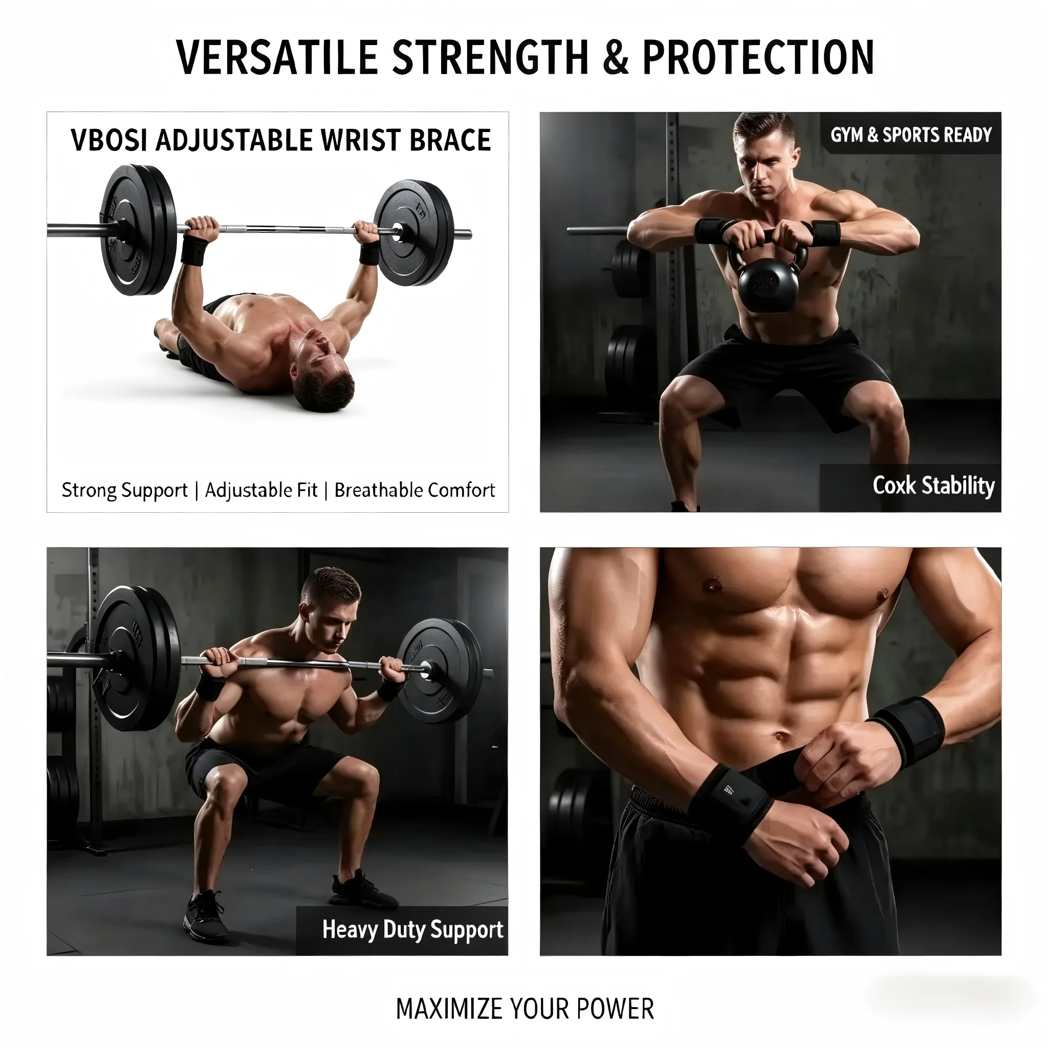 Professional Breathable Wrist  - đánh giá và giá Wrist Wraps Weightlifting Support