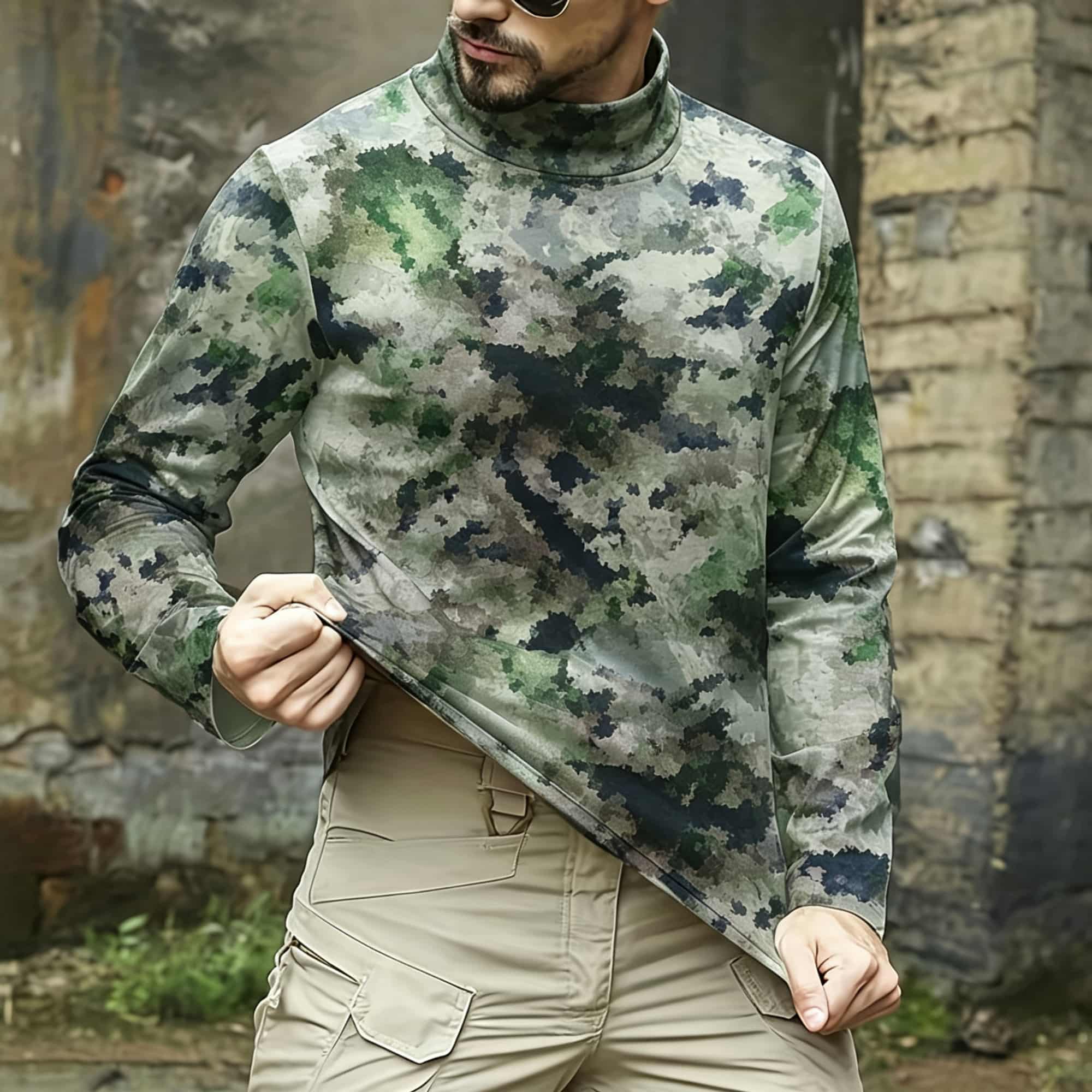 Men Tactical Camouflage Print  - đánh giá và giá Hiking