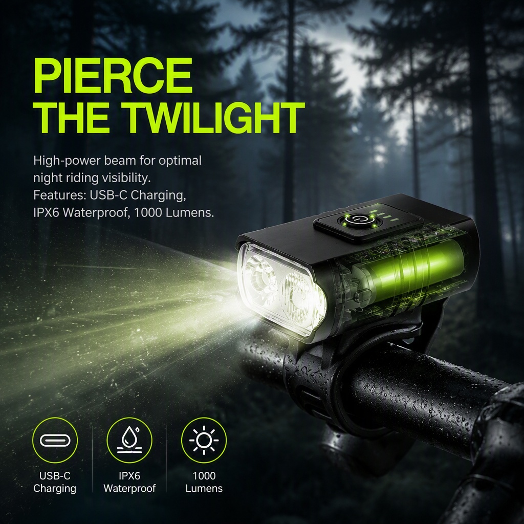 Bike Light USB Rechargeable LE - đánh giá và giá Rechargeable Bicycle Headlight 1000 Lumen