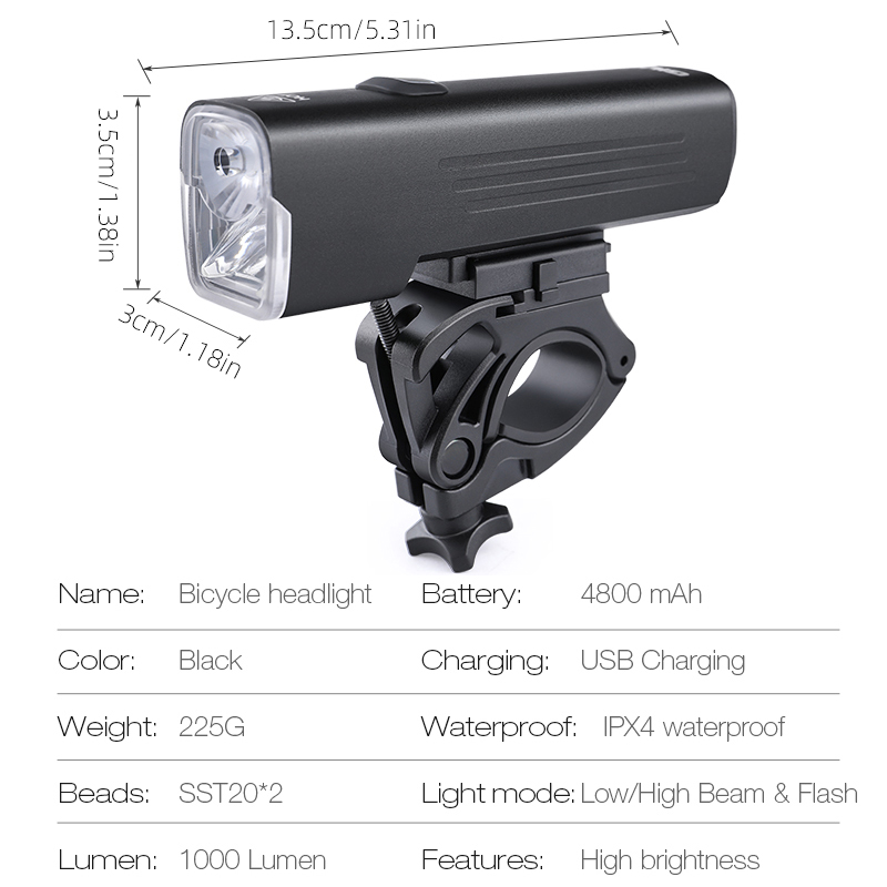 GIYO 1000 Lumens Bicycle Light - đánh giá và giá Rechargeable Bicycle Headlight 1000 Lumen