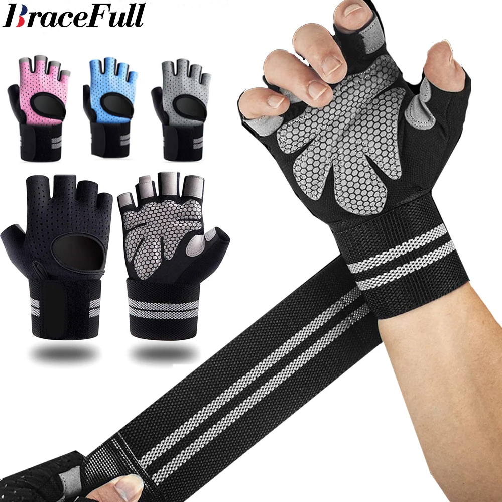 1Pair Half Finger Gym Fitness  - đánh giá và giá Wrist Wraps Weightlifting Support