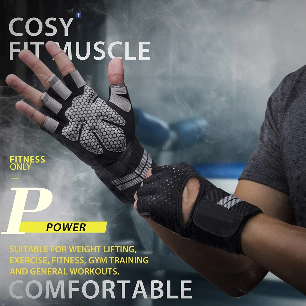 1Pair Half Finger Gym Fitness  - đánh giá và giá Wrist Wraps Weightlifting Support
