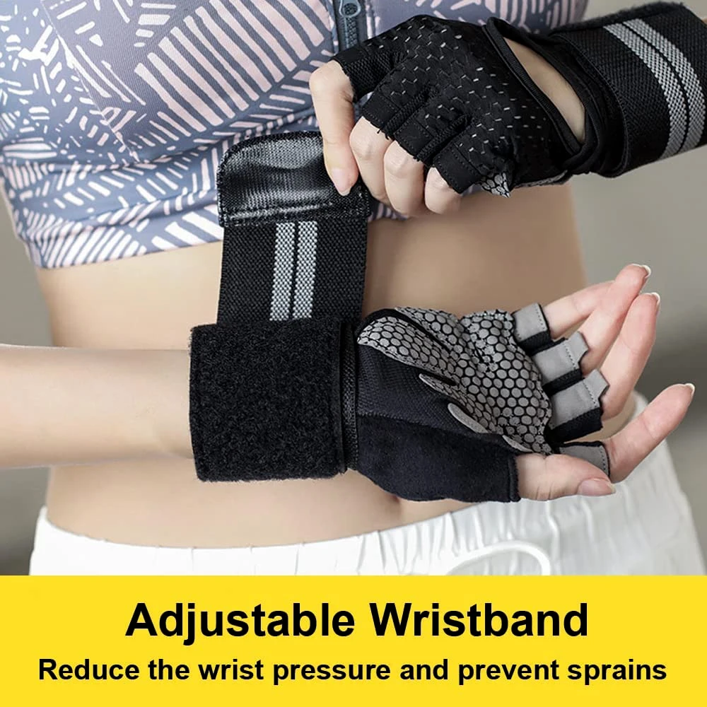 1Pair Half Finger Gym Fitness  - đánh giá và giá Wrist Wraps Weightlifting Support