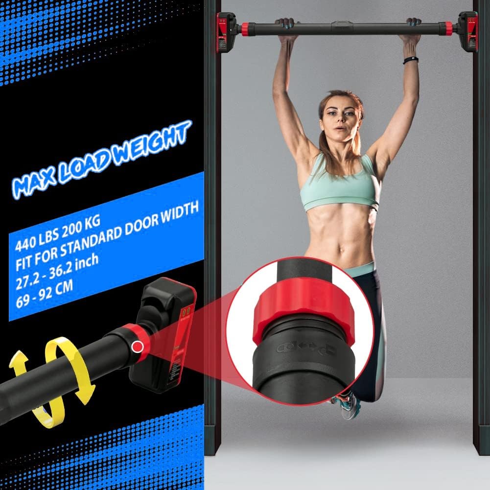 Adjustable Pull Up Bar for Doo - đánh giá và giá Door Pull Up Bar No Screw