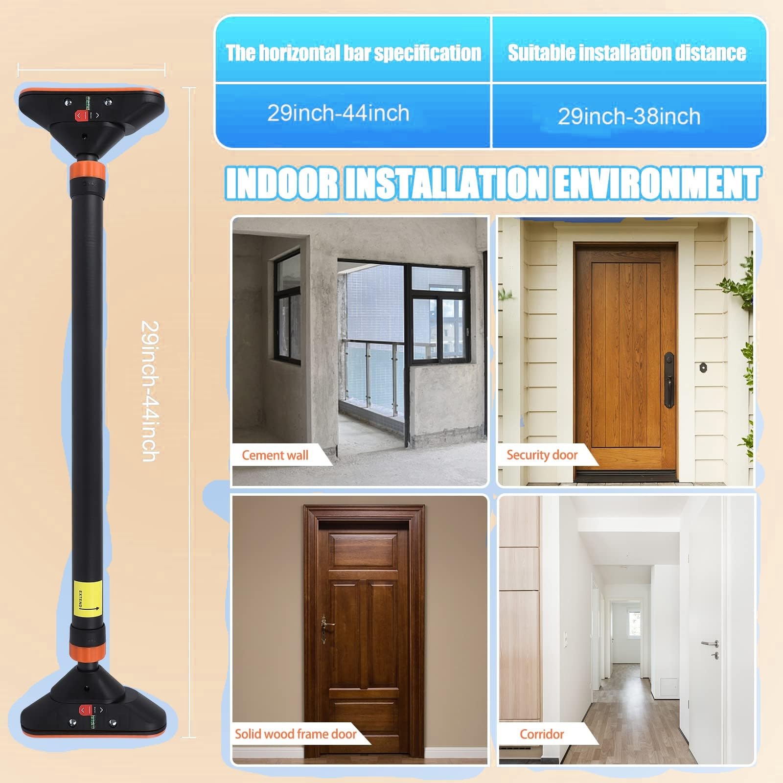 Adjustable Pull Up Bar for Doo - đánh giá và giá Door Pull Up Bar No Screw