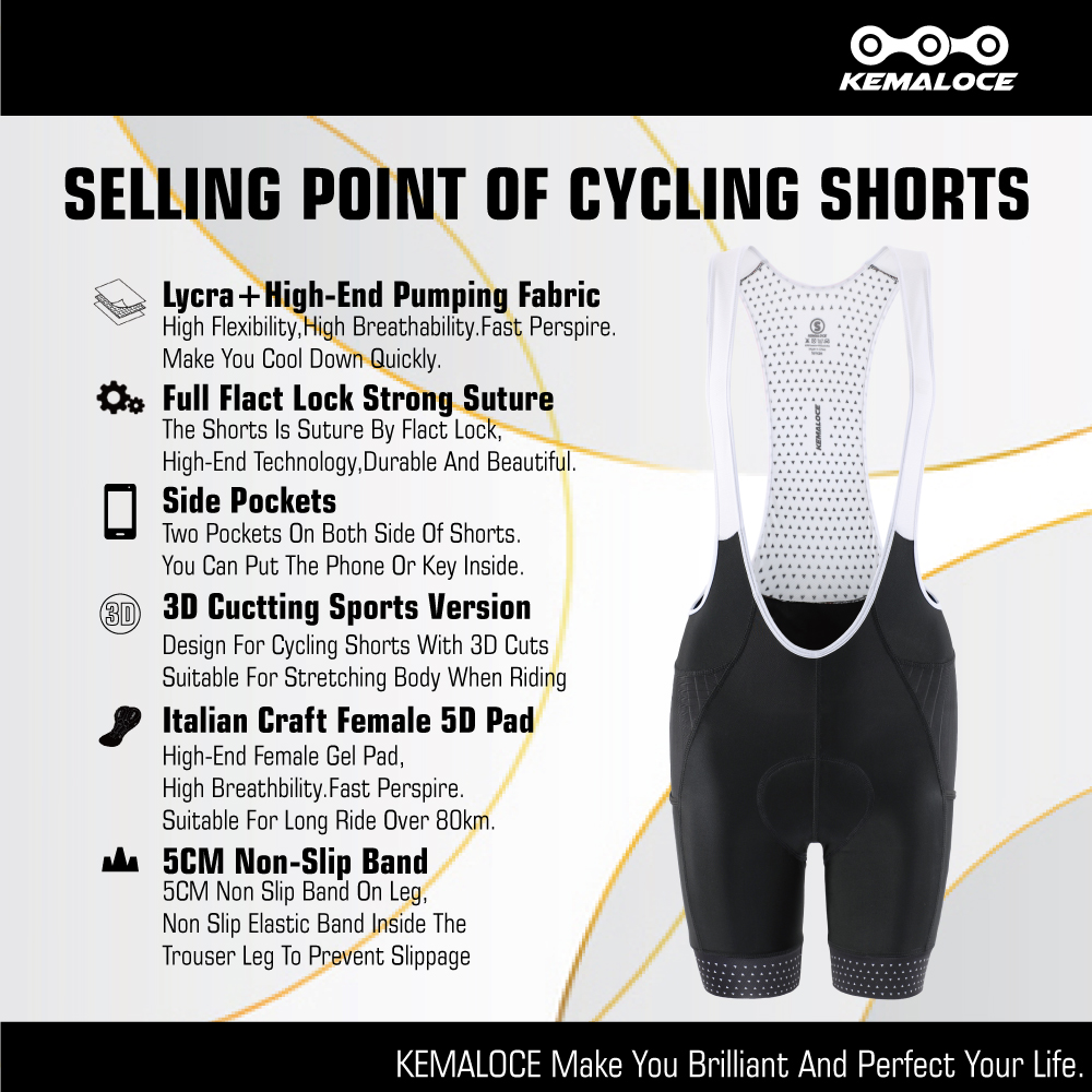 KEMALOCE Women's Cycling Bib S - đánh giá và giá Padded Cycling Shorts 5D Gel