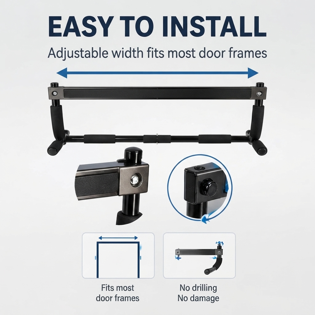Multifunctional Doorway Pull U - đánh giá và giá Door Pull Up Bar No Screw