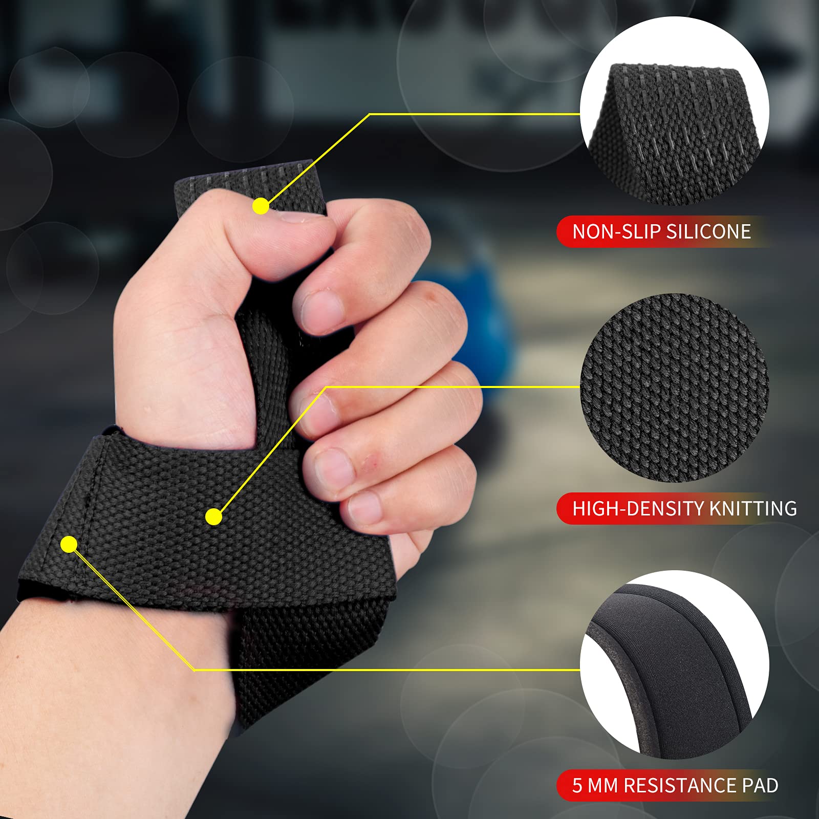 2Pcs Gym Lifting Straps Fitnes - đánh giá và giá Wrist Wraps Weightlifting Support